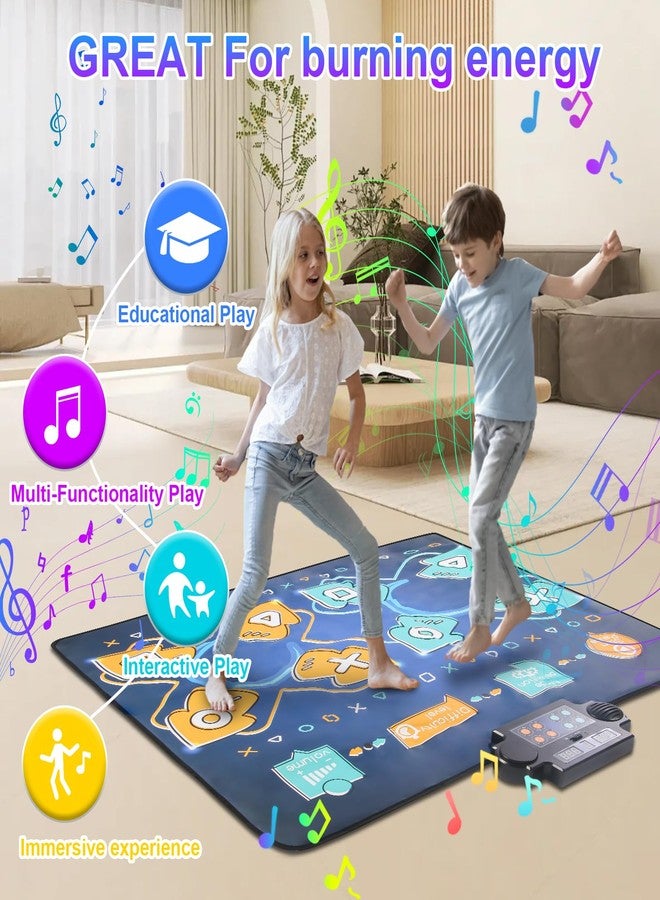 Zitranse 2Player Dance Mat for kids, Electronic Double Dance Mixer Rhythm Step Play Mat,Dance pad Game Toys Music for Girls Boys,Christmas/Festival/Birthday Gifts for Kids,Age 3 4 5 6 7 8 9 10 11 12+ Year Old - Image 5